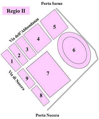 pompeii pompeji pompeya plan regio II regio 2
