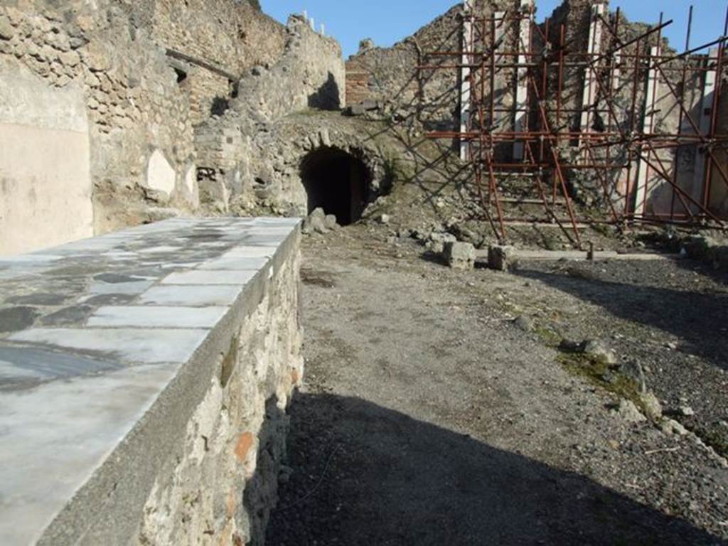 I.2.13 Pompeii. December 2007. Looking east towards remains of cistern belonging to I.2.15.