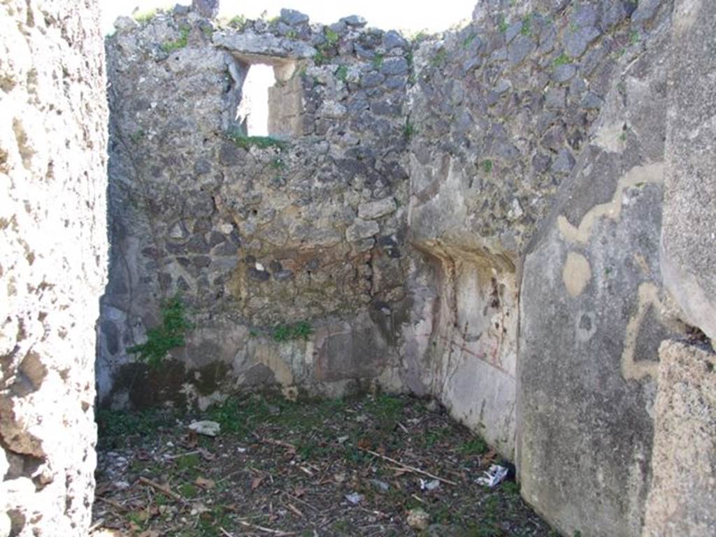 I.2.17 Pompeii. March 2009. Room 6, cubiculum, with recess in south-west corner.