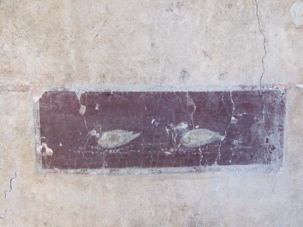 I.10.11 Pompeii. March 2009. Room 10, painting of ducks on violet panel from east wall of peristyle, between room 12 and room 13.  