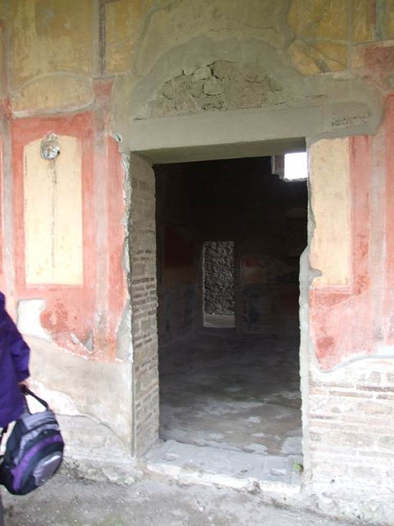 II.4.6 Pompeii. December 2006.  Door to room to north of summer Triclinium