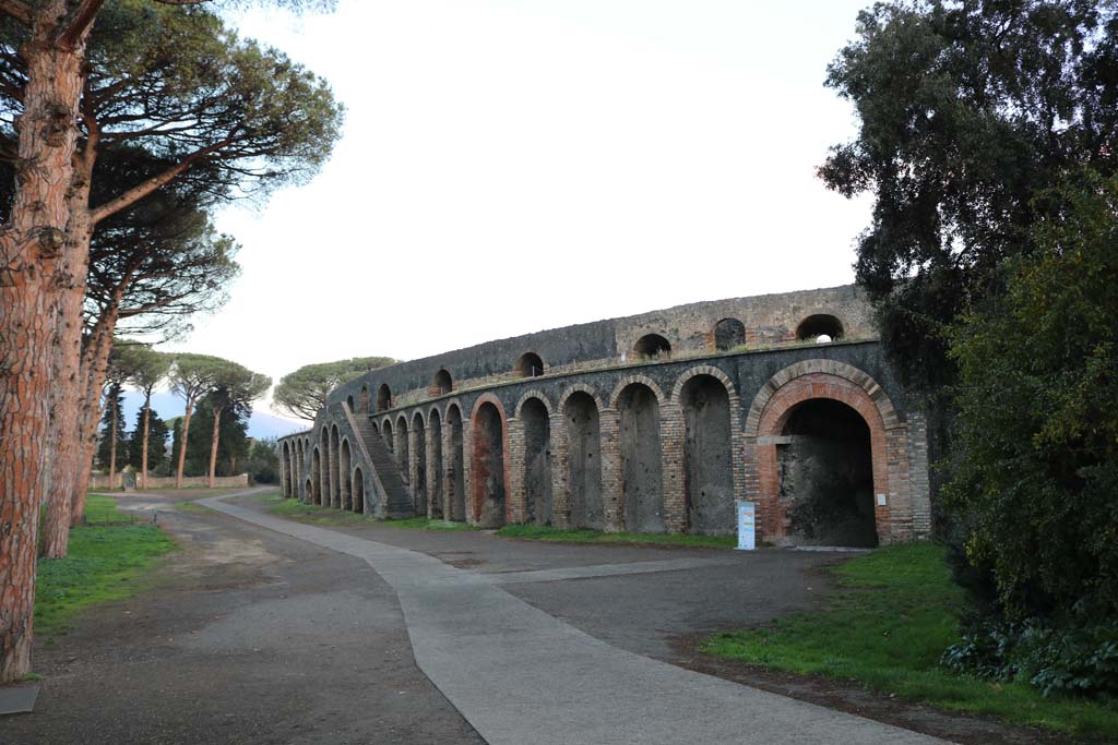 II.6 Pompeii. December 2018. Looking north towards the Amphitheatre. Photo courtesy of Aude Durand.