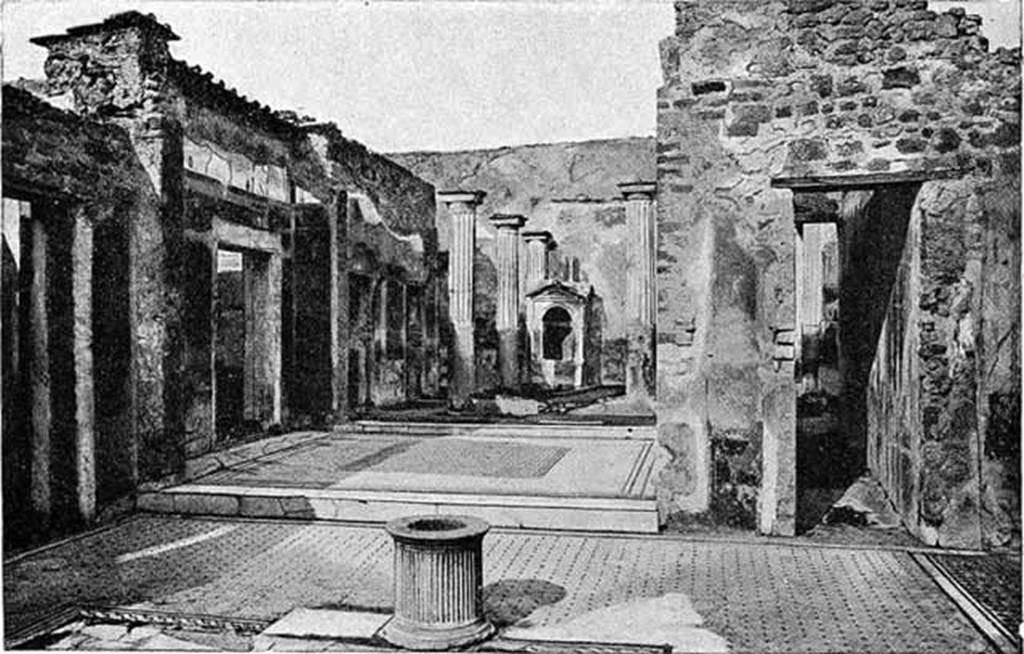 VI.8.5 Pompeii. 1892. Tablinum and corridor to peristyle. Photo courtesy of Rick Bauer.