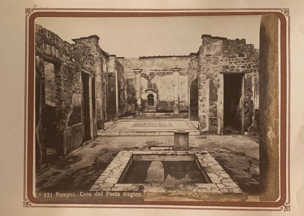 VI.8.5, Pompeii. Album by Roberto Rive dated 1868.Looking north across impluvium in atrium.
Photo courtesy of Rick Bauer.
