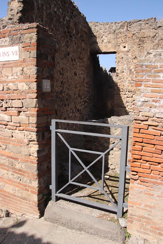 VII.7.12 Pompeii. October 2023. Entrance to steps to upper floor. Photo courtesy of Klaus Heese.