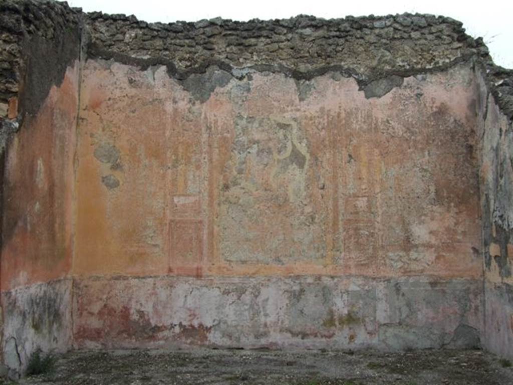 VII.14.5 Pompeii.  March 2009.  Room 10.  North wall with remains of wall painting.