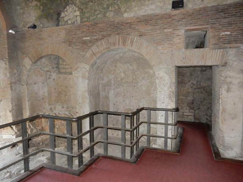VII.16.a Pompeii. May 2015.  Room 4, looking towards north wall with two niches on west side of doorway to room 3. Photo courtesy of Buzz Ferebee.
