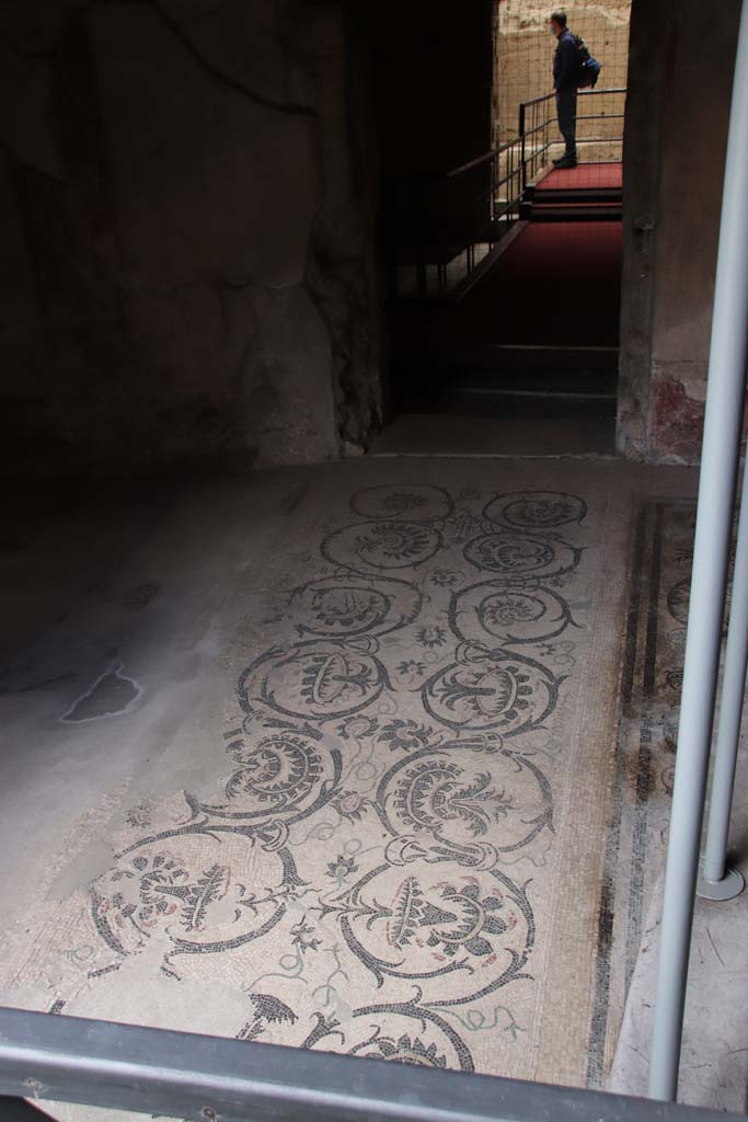 VII.16.a Pompeii. October 2020. Mosaic floor in vestibule 8, leading to doorway to room 6.
Photo courtesy of Klaus Heese.
