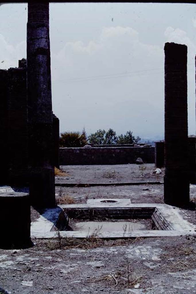VIII.2.1 Pompeii. 1968. Looking south across impluvium in atrium. Photo by Stanley A. Jashemski.
Source: The Wilhelmina and Stanley A. Jashemski archive in the University of Maryland Library, Special Collections (See collection page) and made available under the Creative Commons Attribution-Non Commercial License v.4. See Licence and use details.
J68f1195
