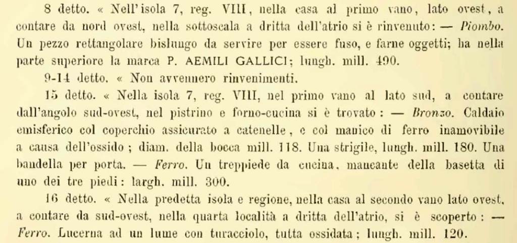 Notizie degli Scavi, February 1882, p. 130.