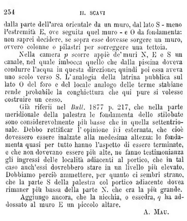 Bullettino dell’Instituto di Corrispondenza Archeologica (DAIR), 1878, p.254.