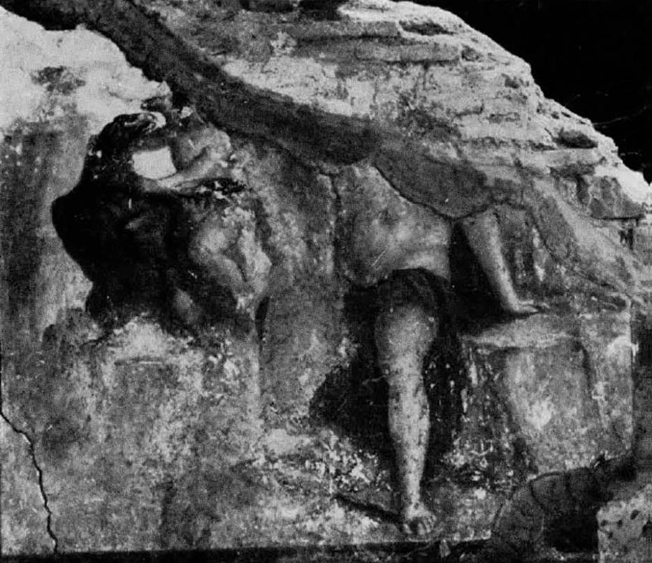 Stabiae, Villa Arianna, Room 3, west wall, painting of Ganymede and the eagle. 
See Elia O., 1951. Scoperta di dipinti a Stabiae. Bollettino d’Arte 1951 Fasc. I (p. 41, fig. 4).