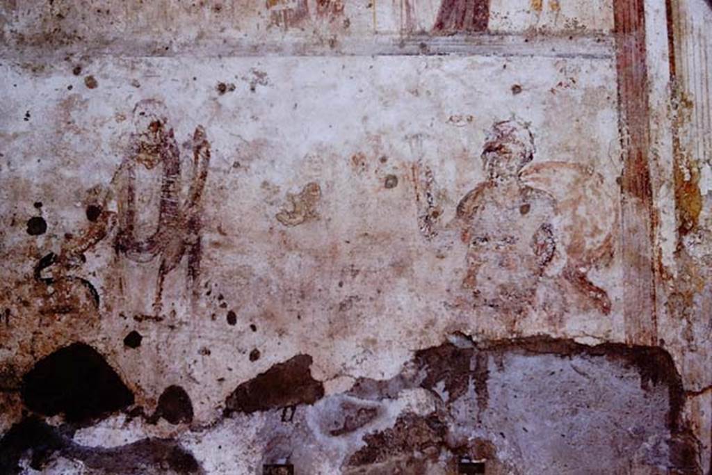IX.11.1 Pompeii. 1966. Detail from street shrine. Photo by Stanley A. Jashemski.
Source: The Wilhelmina and Stanley A. Jashemski archive in the University of Maryland Library, Special Collections (See collection page) and made available under the Creative Commons Attribution-Non Commercial License v.4. See Licence and use details.
J66f0220