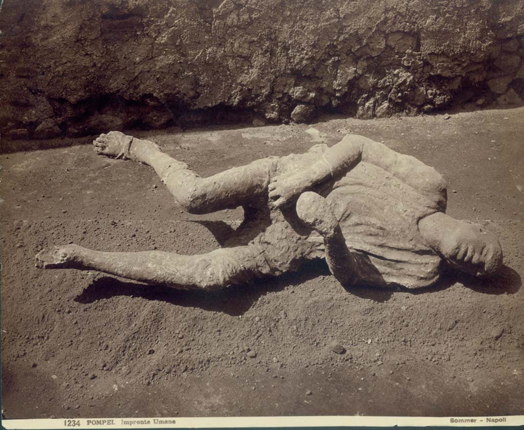 Victim numbered 15, known as the heavily clothed man, photographed by Giorgio Sommer number 1234. 
Photo courtesy of Eugene Dwyer.