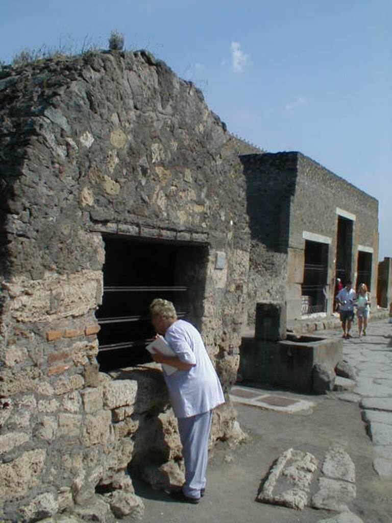 Pompeii. September 2004. Deep well and fountain at VI.1.19.
