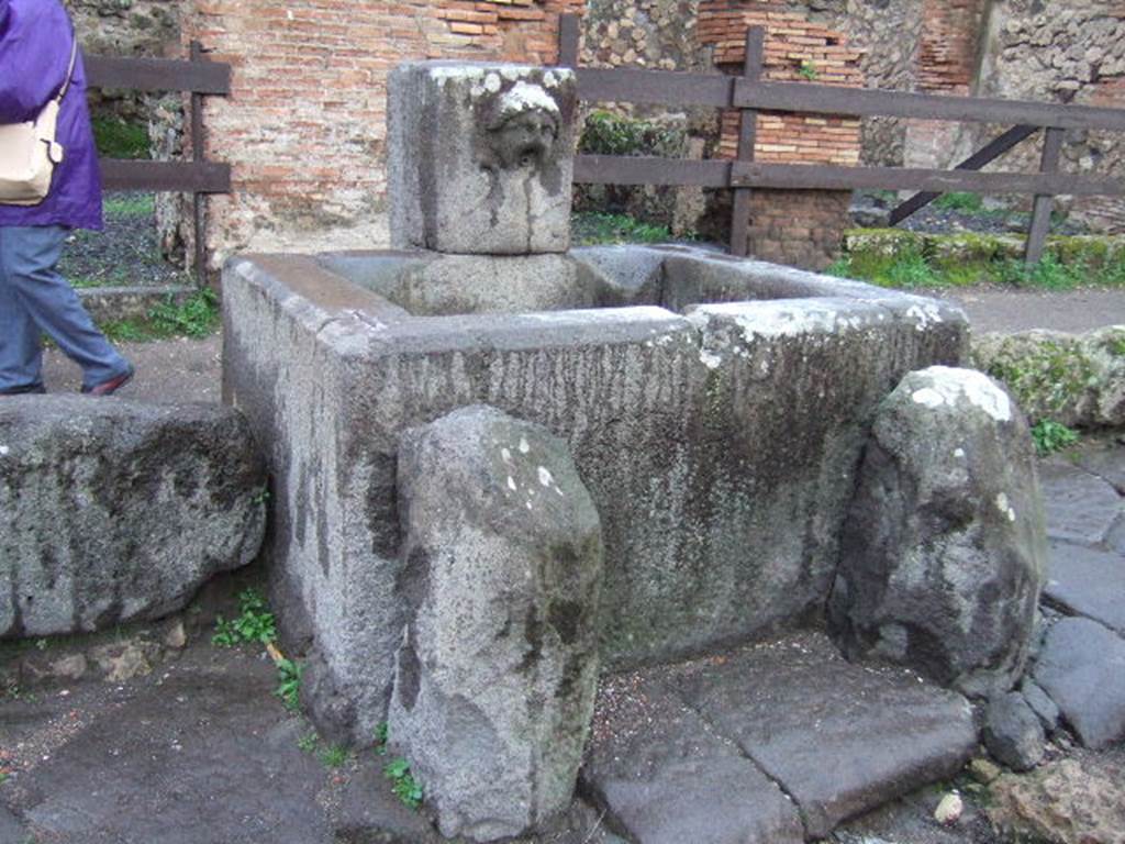 Fountain outside VII.1.32 and VII.1.33. December 2005.