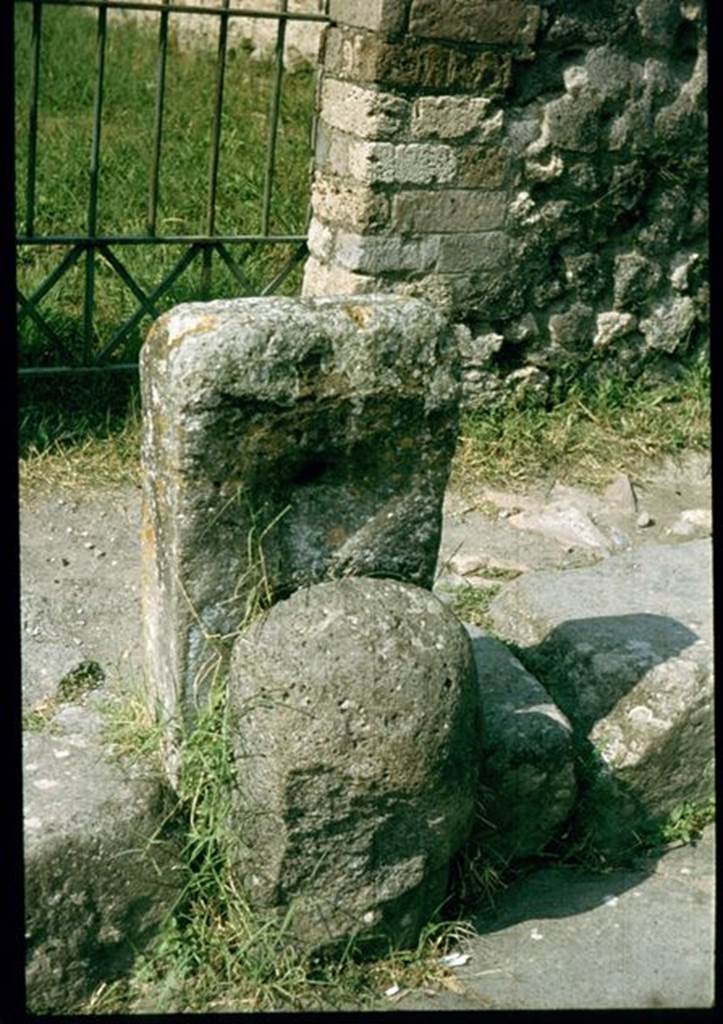 VIII.7.25 Pompeii.  Fountain on Via Stabia outside the Temple. Photographed 1970-79 by Günther Einhorn, picture courtesy of his son Ralf Einhorn.