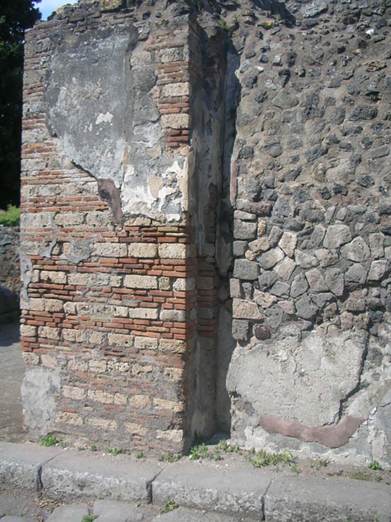 Porta Ercolano or Herculaneum Gate, Pompeii. May 2010. 
East side of gate at north end. Photo courtesy of Ivo van der Graaff.