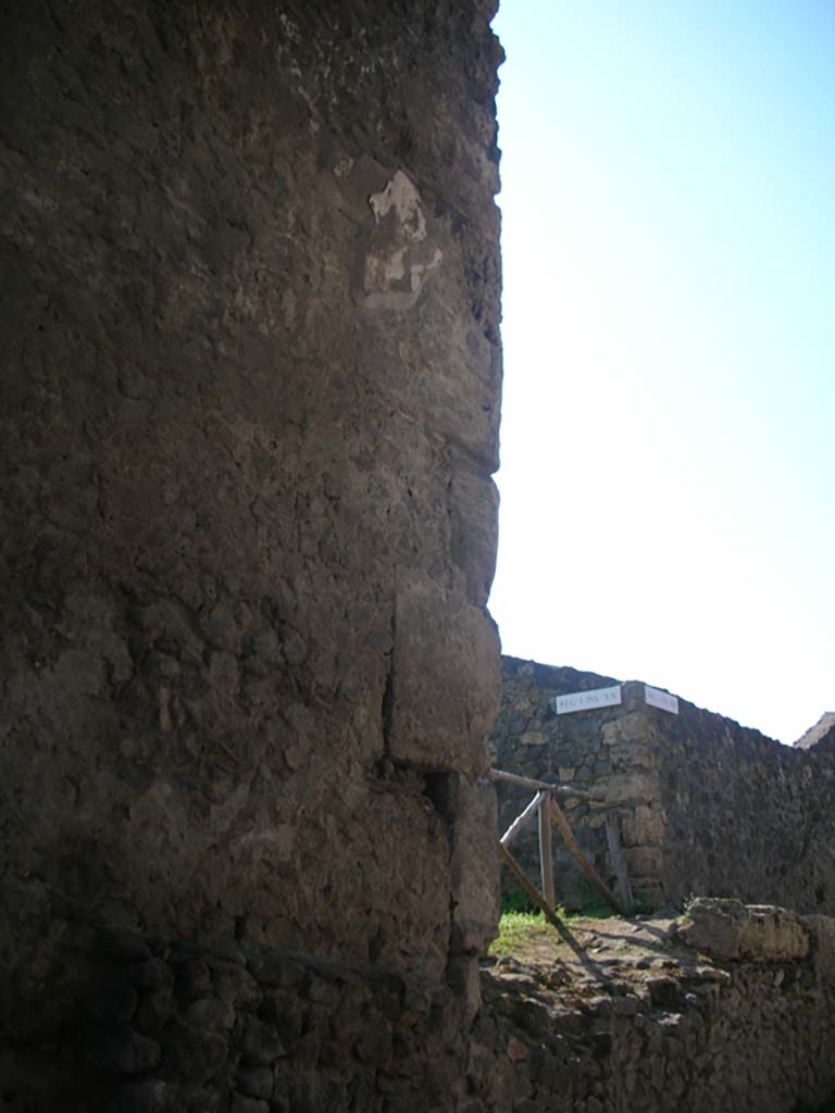 Porta di Nocera or Nuceria Gate, Pompeii. May 2010. 
West side of gate at north end. Photo courtesy of Ivo van der Graaff.