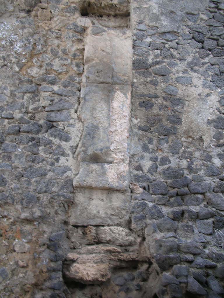 Porta di Nocera or Nuceria Gate, Pompeii. May 2010. 
Detail from east side of gate. Photo courtesy of Ivo van der Graaff.