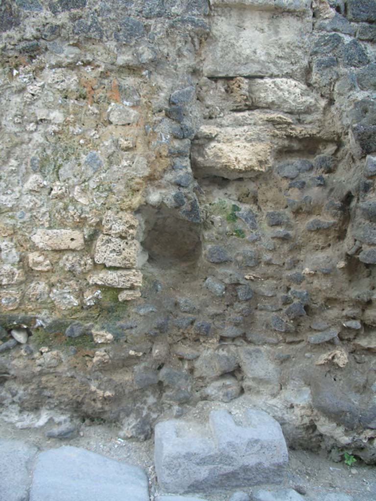Porta di Nocera or Nuceria Gate, Pompeii. May 2010. 
Detail from east side of gate. Photo courtesy of Ivo van der Graaff.