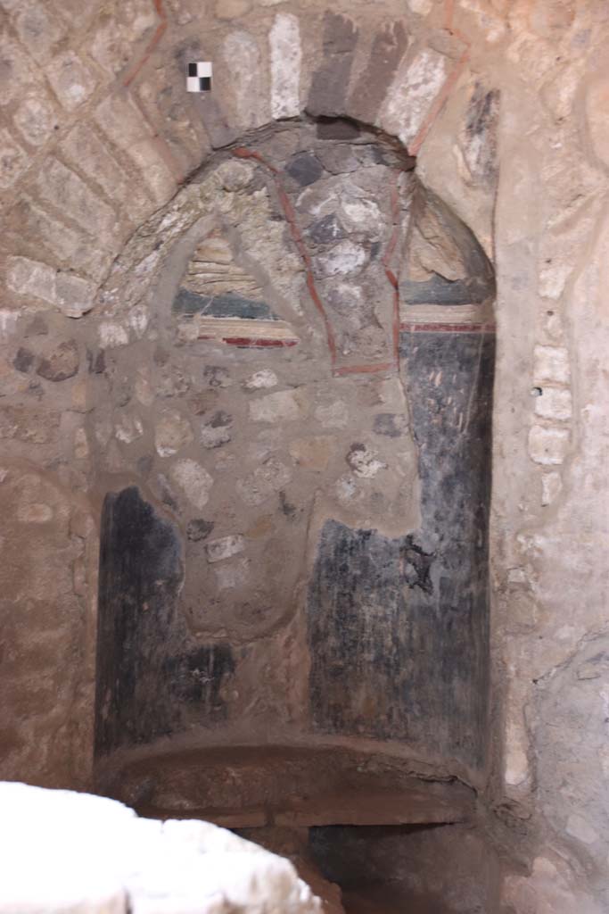 Stabiae, Villa Arianna, September 2021. 
Room 30, detail of niche in laconicum. Photo courtesy of Klaus Heese.
