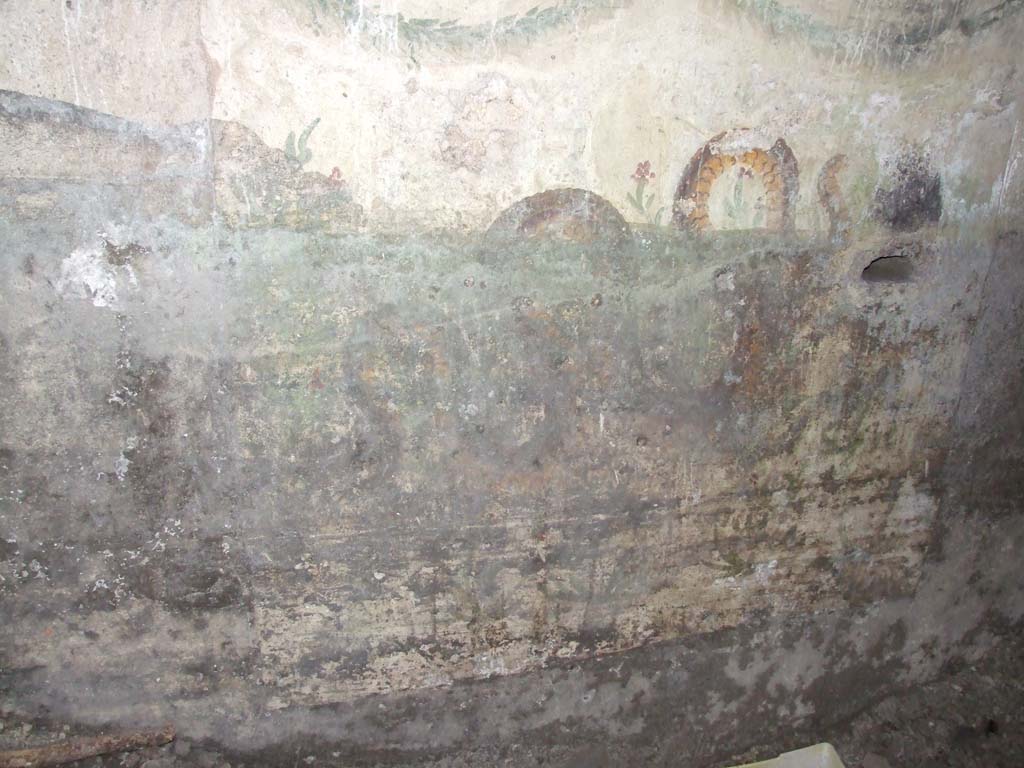 VII.4.31/51 Pompeii. March 2009. Room 27, east wall of cellar. Lararium painting.