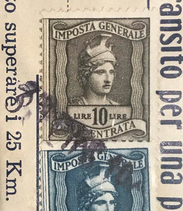 T.27B. 10th August 1973. Detail from ticket for Strada Automobilistica Vesuvio. 
Photo courtesy of Rick Bauer.
