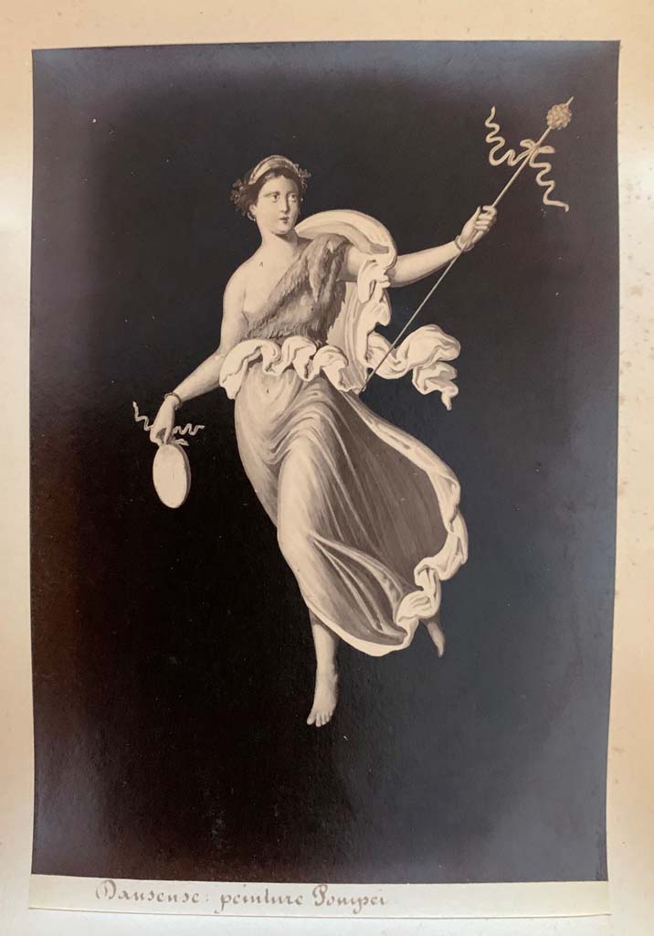 PA.6. Pompeii, painted dancer. Photograph by M. Amodio, from an album dated April 1878.
Photo courtesy of Rick Bauer.