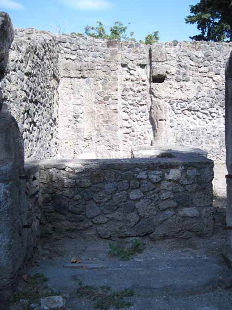 I.1.1 Pompeii. September 2010. North or left doorway,  looking east.
Photo courtesy of Drew Baker.
