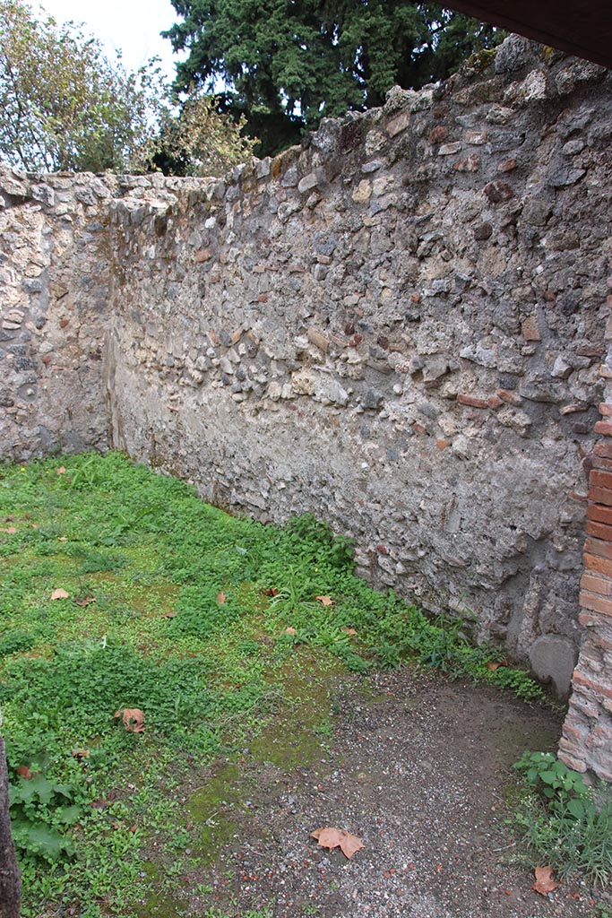 I.1.2 Pompeii, October 2024. 
Looking towards south-east corner and south wall of rear room “b”. Photo courtesy of Klaus Heese.