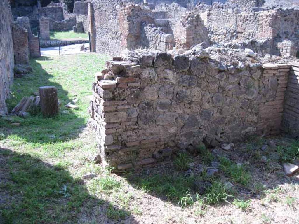 I.1.3 Pompeii. September 2010. Looking west from kitchen area, across yard to entrance. Photo courtesy of Drew Baker.