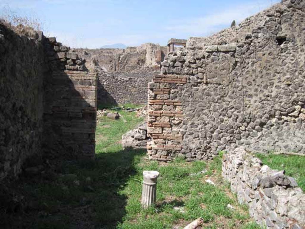 I.1.3 Pompeii. September 2010. Looking north from second stables area, through doorway to yard. Photo courtesy of Drew Baker.