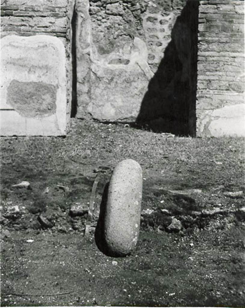 I.2.3 Pompeii. 1935 photo by Tatiana Warscher. Looking north across atrium, towards doorway to the tablinum (room e). A long projectile had been found in this house.
See Warscher T., 1935. Codex Topographicus Pompeianus: Regio I.2. (no.5), Rome: DAIR, whose copyright it remains.