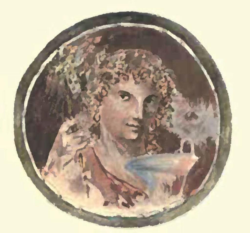 I.2.6 Pompeii. c.1900. Painting by Pierre Gusman, described as a Pompeian Portrait from I.2.6.
See Gusman P., 1900. Pompeii: The City, Its Life & Art. London: Heinemann, p. 258.