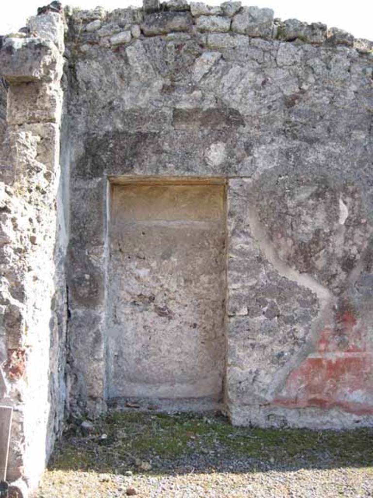 I.2.10 Pompeii. September 2010. Door-sized recess or cupboard in south wall of atrium, in south-east corner. Photo courtesy of Drew Baker.