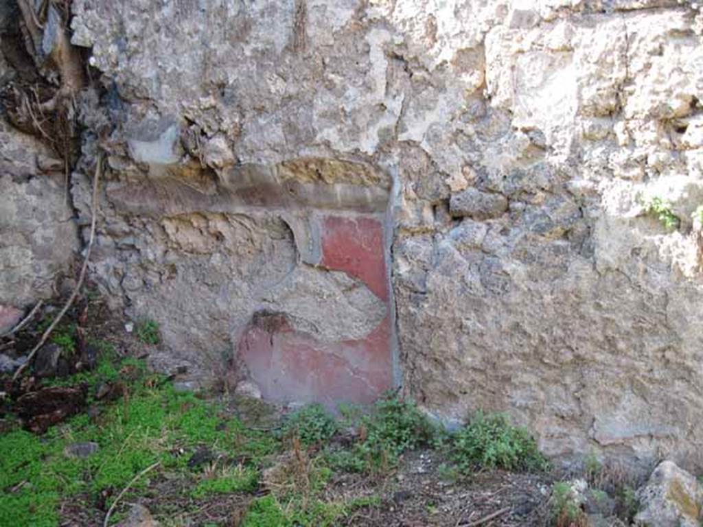 I.2.10 Pompeii. September 2010. North-west corner of triclinium, with recess. Photo courtesy of Drew Baker.