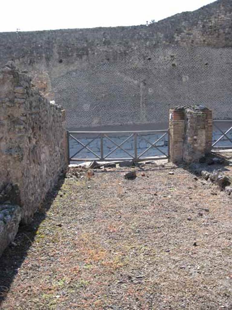 I.2.12 Pompeii. September 2010. Looking west from rear of property towards entrance and Via Stabiana. Photo courtesy of Drew Baker.