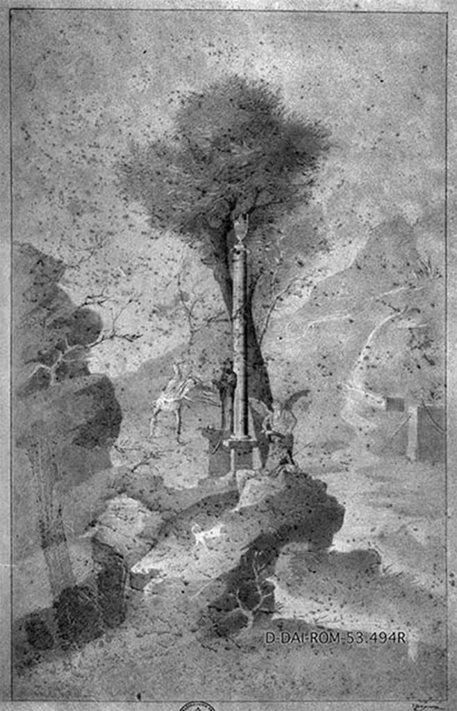 I.2.17 Pompeii. Painting of Selene and Endymion set in a sacral-idyllic landscape.
DAIR 53.494. Photo © Deutsches Archäologisches Institut, Abteilung Rom, Arkiv.
