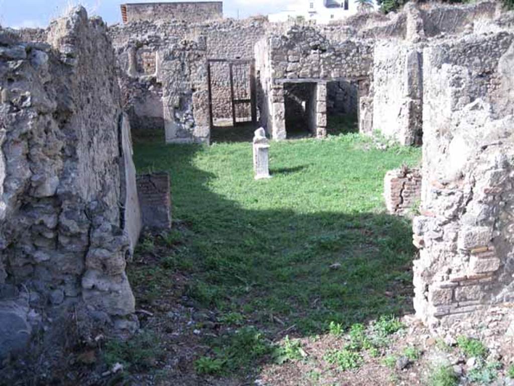 I.2.17 Pompeii. September 2010. Room 8, looking north towards doorway into tablinum, doorway into atrium, and north to entrance doorway. Photo courtesy of Drew Baker.