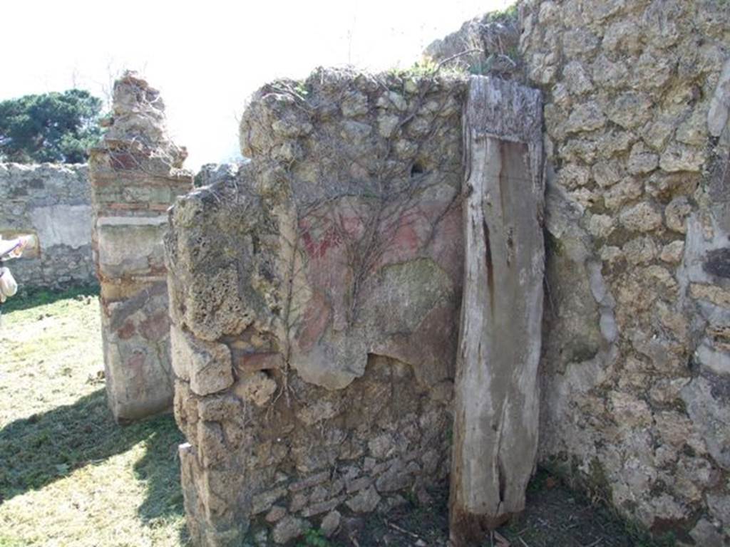 I.2.17 Pompeii. March 2009. Room 14, exedra, looking south into south-west corner.