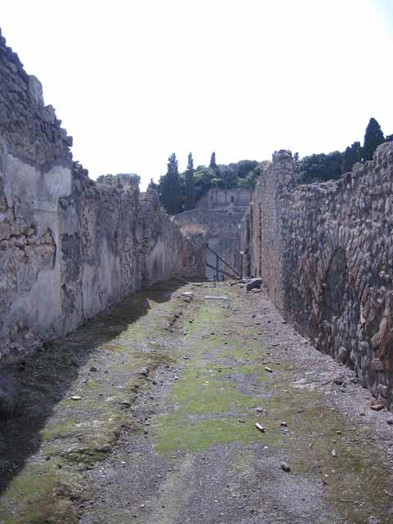 I.2.17 Pompeii. September 2010. Looking west along unnamed vicolo from near entrance. Photo courtesy of Drew Baker.