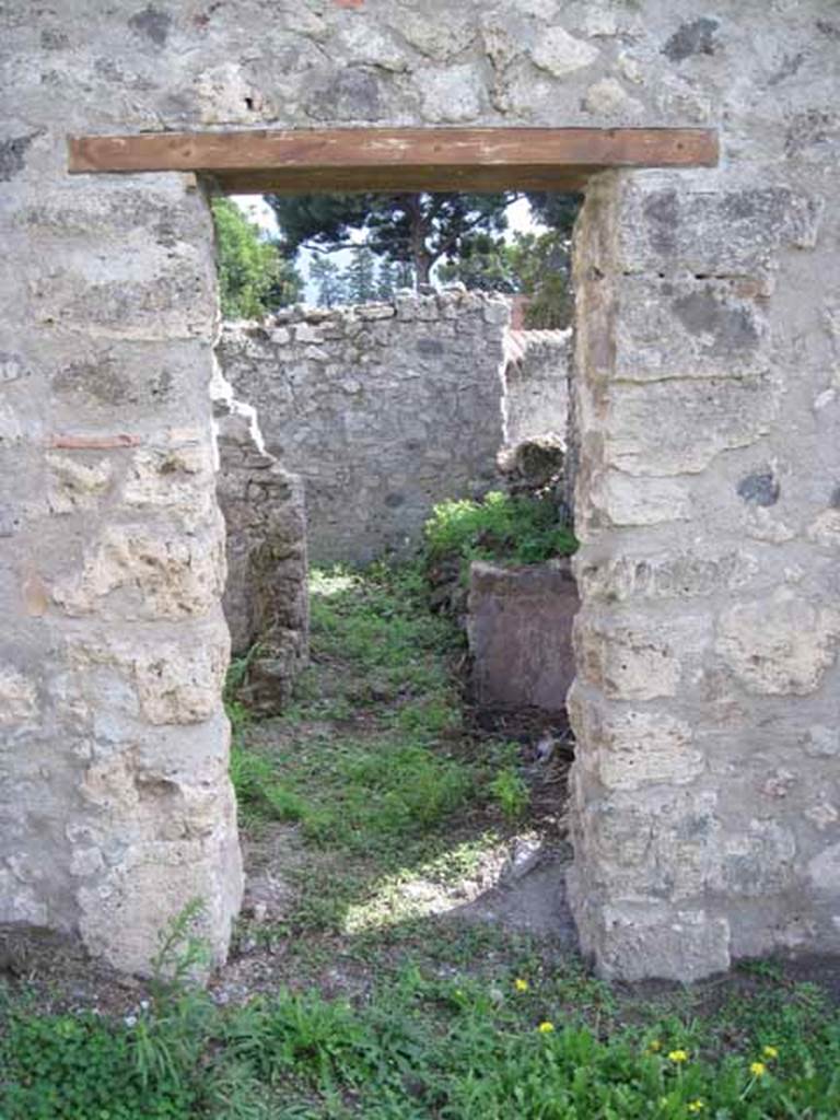 I.2.22 Pompeii. September 2010. Doorway to room 2 and 3, looking south.
Photo courtesy of Drew Baker.