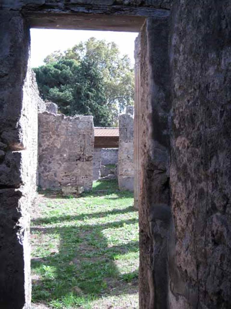I.2.28 Pompeii. September 2010. Looking south into atrium from cubiculum in north-east corner. Photo courtesy of Drew Baker.
