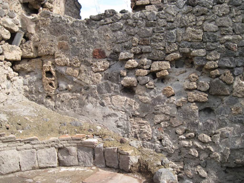 I.3.1 Pompeii. September 2010. Looking east towards east wall and oven internal north-east corner. Photo courtesy of Drew Baker.