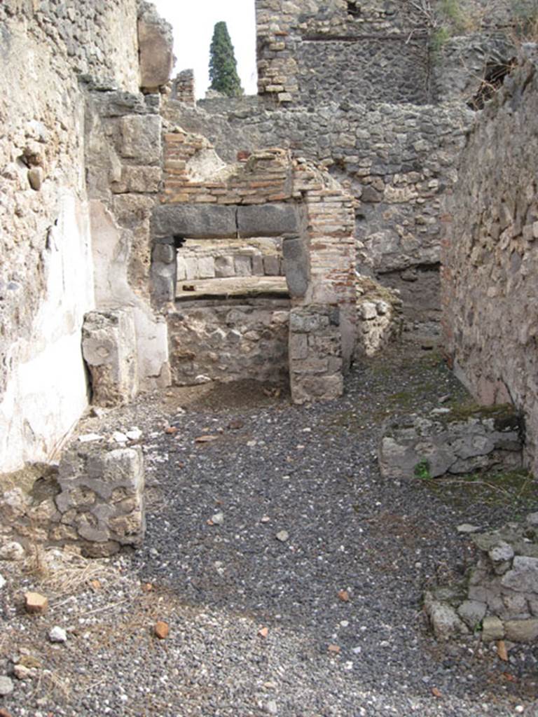 I.3.1 Pompeii. September 2010. Looking east into oven room, and doorway to rear room, on right. Photo courtesy of Drew Baker.