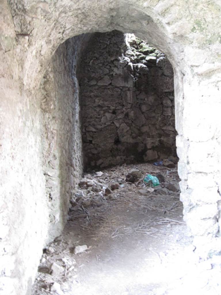 I.3.3 Pompeii. September 2010. Doorway in east wall of kitchen, leading into storeroom. Looking east. Photo courtesy of Drew Baker.