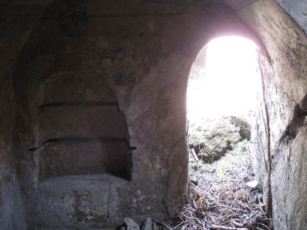 I.3.3 Pompeii. September 2010. Subterranean Level, looking towards north wall and doorway to room on east side of yard room. Photo courtesy of Drew Baker.