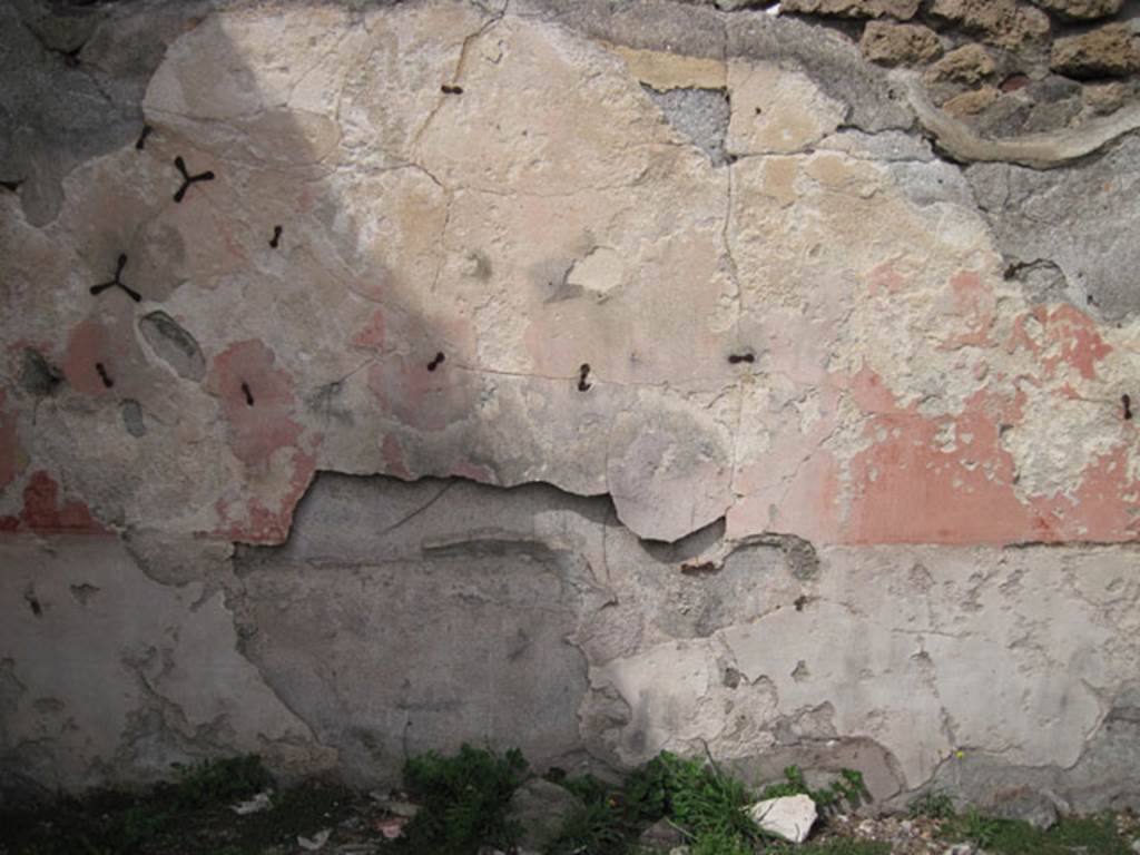 I.3.3 Pompeii. September 2010. Upper peristyle area, north wall in room in north-west corner. Photo courtesy of Drew Baker.