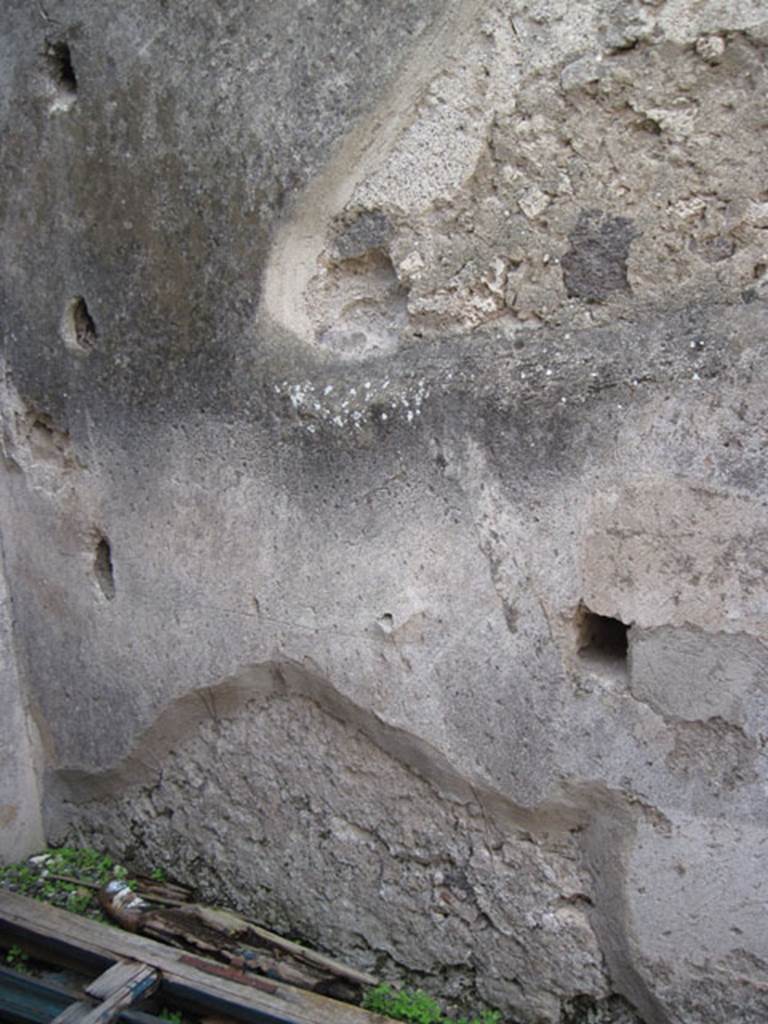 I.3.3 Pompeii. September 2010. West wall (with regular putlog feature?) of small room, storeroom or cupboard. Photo courtesy of Drew Baker.